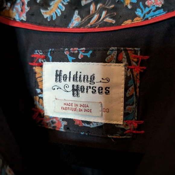 Holding Horses Anthropologie Escalante Shirt Dress Sz 00 Rodeo Western Prairie - Picture 11 of 16